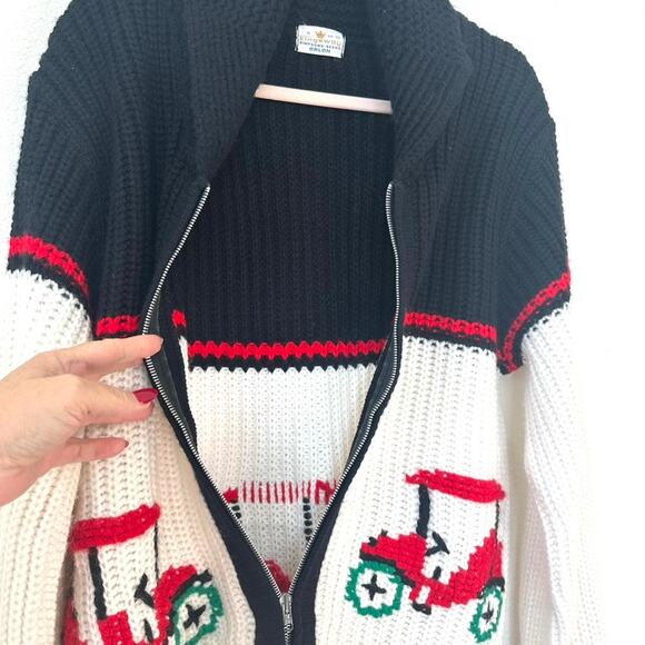 Vintage Simpsons Sears Cowichan Cardigan Knit Sweater 60s/70s Men’s M (38-40) - Picture 6 of 9